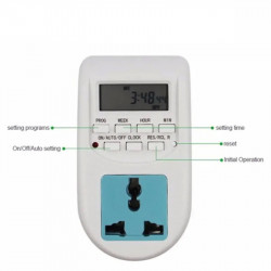 Toma de temporizador universal con programador semanal, pantalla LCD, digital