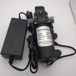 Bomba de membrana 5 l/min, com alimentação 12 V, 60 W, 0,8 MPa, rosca 1/2, para capacidade, para osmose, para neblina, autoescorvante  Bomba de membrana 5 l/min, com alimentação 12 V, 60 W, 0,8 MPa, rosca 1/2, para capacidade, para osmose, para neblina, autoescorvante