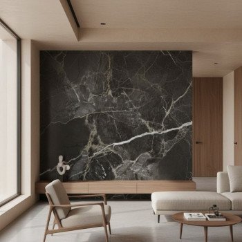 Panneau mural WPC Domis Decor FM6131 — Mármol Negro Veta, 8 mm