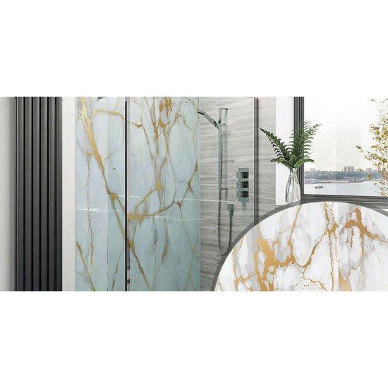 Panel decorativo HD FM7119 Mármol Blanco Oro