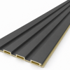 Painel decorativo WPC Fluted FM6021 cinzento escuro mate — 3000 × 159 × 10 mm