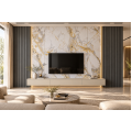 Panel decorativo de pared WPC fluted gris oscuro mate