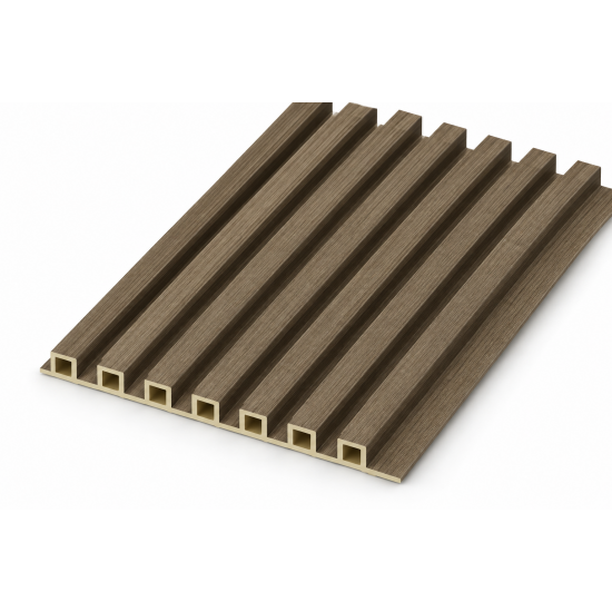 Panel ścienny WPC fluted w brązowym odcieniu drewna