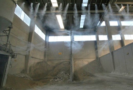 In the production of ceramics, glass and building materials