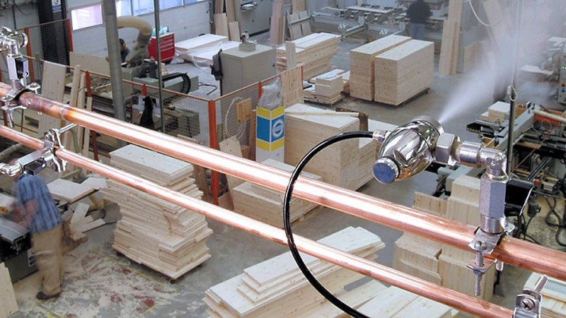 Stofbestrijding met nevelsystemen in houtbewerking