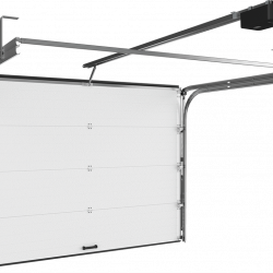 Garage sectional doors made of aluminum sandwich panels