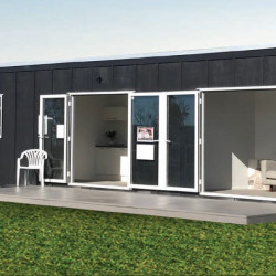 Mały dom 12m x 4m 48 mkw, 1, 2 lub 3 sypialnie, oddzielne życie, aneks kuchenny, łazienka, dom wolnostojący