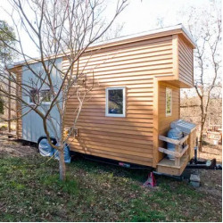 Mały dom na kółkach prefabrykowana Drewniana przyczepa kempingowa do podróży