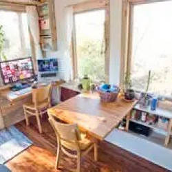 Mały dom na kółkach prefabrykowana Drewniana przyczepa kempingowa do podróży