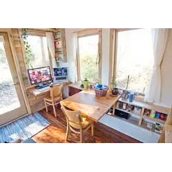 Mały dom na kółkach prefabrykowana Drewniana przyczepa kempingowa do podróży