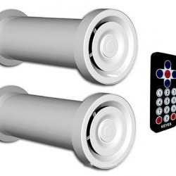 Ventoxx Champion recuperator 2 with metal covers and remote control, operates in the temperature range from -20°C to +50°C