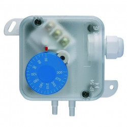 Przekaźnik różnicy ciśnień Aerostar, alarm różnicy ciśnień, presostat 30-500 Pa, PS 500 Thermokon, Przekaźnik różnicy ciśnień (presostat) o zakresie pomiaru ciśnienia 30...500 Pa*, do monitorowania różnicy ciśnień w powietrzu