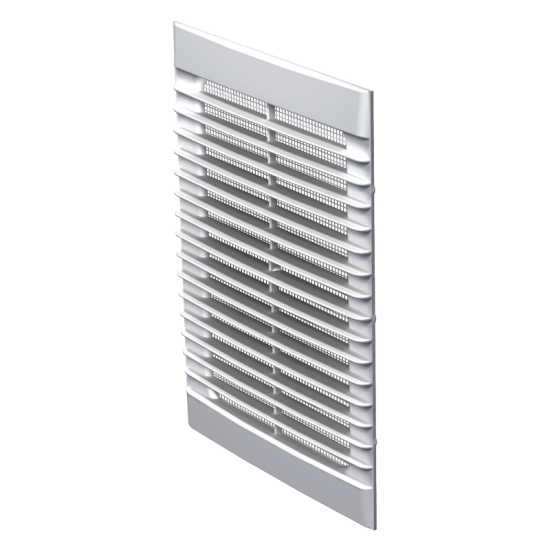  Rejilla de ventilación MV 126-1s, 170 x 238 mm, persianas rectas, mosquitera