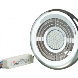  Diffusor mit Hintergrundbeleuchtung FL-T 100 LED Chrom und Transformator