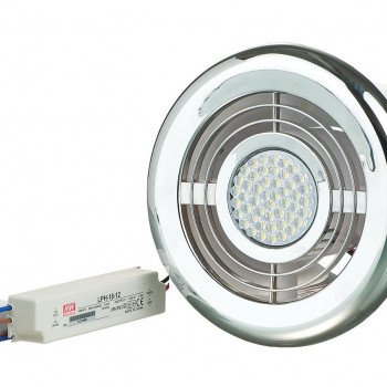  Diffusor mit Hintergrundbeleuchtung FL-T 100 LED Chrom und Transformator