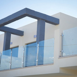 Railing for terraces, stairs made of stainless profile pipe
