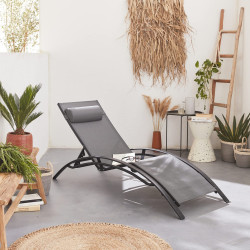 Set of 2 sun loungers and an outdoor table, Relaxation, Lounge, Beach, Pool, Sun lounger, Lawn, Armchair, Lounge