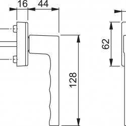 Aluminum window handle for swing-out windows