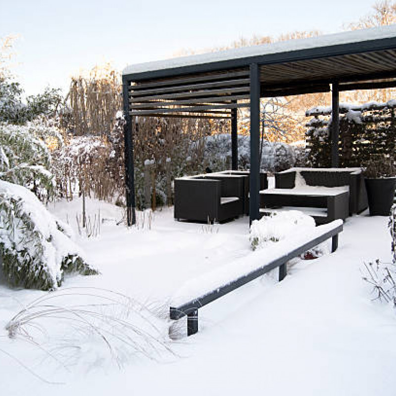 Замовити Біокліматична пергола зимова з теплим склінням 3м x 4м Pergola моторизована графіт / сірий за цінами від виробника