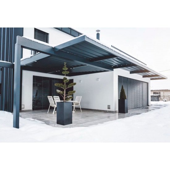 Заказать Биоклиматическая пергола Зимняя с теплым остеклением 3м x 4м Pergola моторизованная графит/серый оптом и в розницу