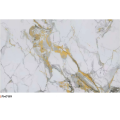 Conjunto de painel de parede SPC "White Marble Gold Vein" - HD Printing pet mármore branco com veias de ouro — fotos, aparência, detalhes