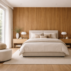 heavy-duty WPC composite panel with Bamboo core, 8mm, Domis Decor Golden Walnut, Natural Walnut