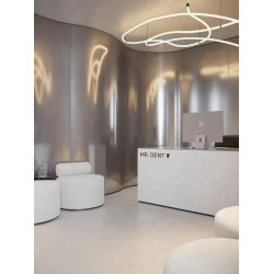 Panneau mural composite décoratif 8mm-métal brossé argenté avec texture polie en métal