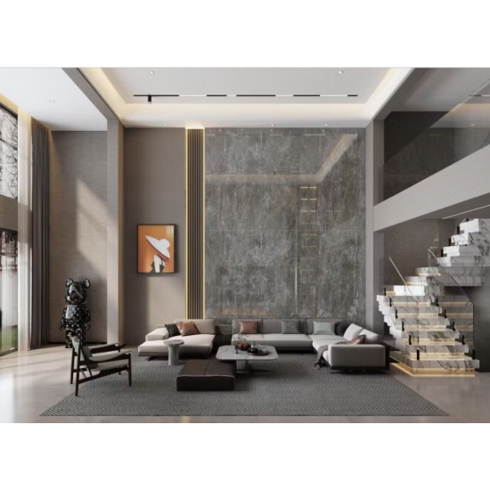 Set of decorative wall panels SPC – 8mm 4 panels PET HD printing background — photos, appearance, details