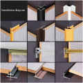 Aluminiowe profile łączące do paneli ściennych SPC/WPC do paneli okładzinowych ściennych i sufitowych