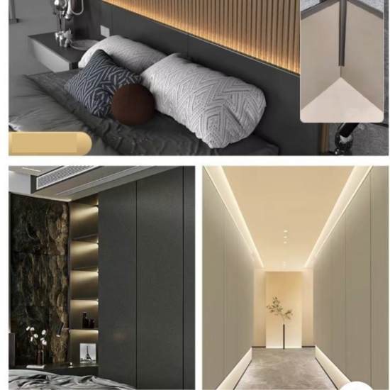 Aluminum connecting profiles for SPC/WPC wall panels — Domis.pro Aluminum connecting profiles for SPC/WPC wall panels — photos, appearance, details
