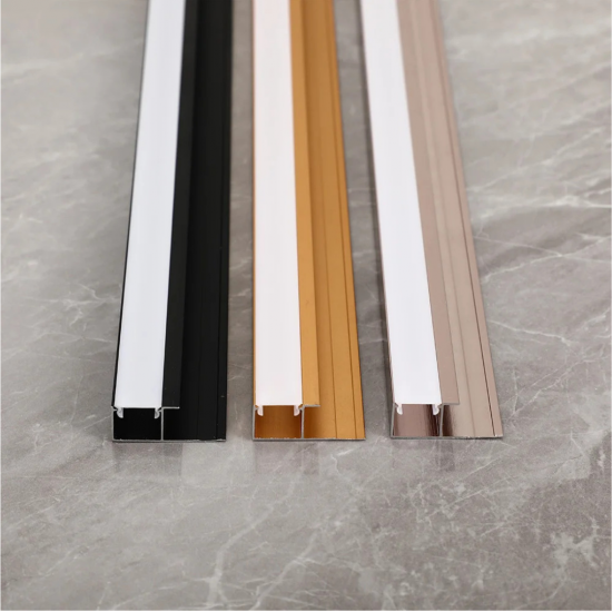 Aluminum connecting profiles for SPC/WPC wall panels — Domis.pro Aluminum connecting profiles for SPC/WPC wall panels — photos, appearance, details