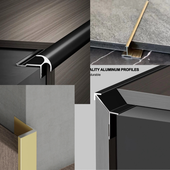 Aluminum connecting profiles for SPC/WPC wall panels — Domis.pro Aluminum connecting profiles for SPC/WPC wall panels — photos, appearance, details