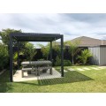 Encomende Pergola autoportante 3mx3mx2. 5m Louvre Pergola LED-alça de mão, grafite / cinza a preços de fábrica