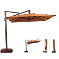 Buy Cantilever umbrella - 2.5 m, Large size Sun Visor for the street, Square Aluminum Roman Visor for patio, garden, restaurant, terraces, hotel, beach at Factory Prices