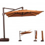 Cantilever parasol-2.5 m grande taille pare-Soleil extérieur carré en aluminium romain pare-soleil pour patio jardin restaurant terrasses hôtel plage