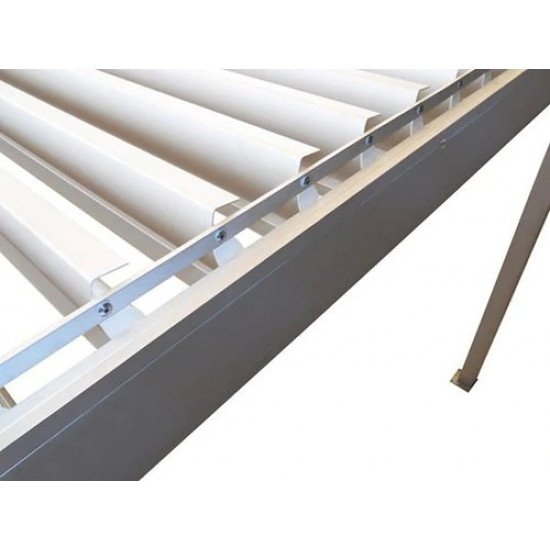 Замовити Солнезащита в саду, альтанка з регульованими жалюзями, 3 м x 3 м x 2,5 м Лувр Pergola LED-окремо стоїть / автоматична (Біла) за цінами від виробника