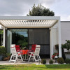Commandez Protection solaire dans le jardin, gazebo avec stores réglables, 3 m x 3 m x 2,5 m Louvre Pergola LED - autoportante / automatique (blanc) aux prix d'usine
