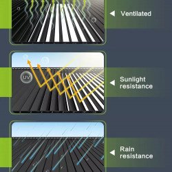 Pergola 3m x 3m x 2.5 m Pergola LED-autoportante motorizado, branco, pavilhão, terraço, pátio