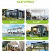 Fabryka do produkcji pergola po cenach producenta Zamów Pergola bioklimatyczna 4M x 3m x 2,5 M wolnostojąca, Pergola LED / automatyczna, Biała, ochrona przed słońcem i deszczem po cenach fabrycznych