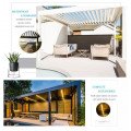 Заказать Биоклиматическая пергола 4 м x 3 м x 2,5 м отдельно стоящая, Pergola LED  / автоматическая, белая, защита от солнца и дождя оптом и в розницу
