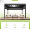 Fabryka do produkcji pergola po cenach producenta Zamów Pergola bioklimatyczna 4M x 3m x 2,5 M wolnostojąca, Pergola LED / automatyczna, Biała, ochrona przed słońcem i deszczem po cenach fabrycznych