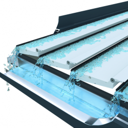 Gazebo modular branco com persianas 6m x 4m x 2.5 m Louvre Pergola LED - autoportante, automático, slats giratórios