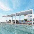 Zamów Altana modułowa biała z żaluzją 6m x 4m x 2.5 m Luwr Pergola LED-wolnostojąca, automatyczna, listwy obrotowe po cenach fabrycznych