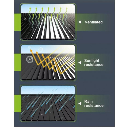 Заказать Биоклиматическая пергола 6м x 4м x 2.5м Лувр Pergola LED - отдельно стоящая, автоматическая, графит / серый оптом и в розницу