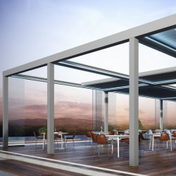 Tonnelle bioclimatique avec vitrage pour fêtes, mariages, restaurants 7m x 4m x 2,5m Pergola LED Tonnelle bioclimatique avec vitrage pour fêtes, mariages, restaurants 7m x 4m x 2,5m Pergola LED