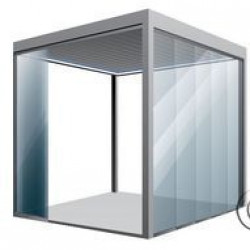Warm schuivende frameloze beglazing 4-20-4, Cortina de cristal Climalit, m2 Warm schuivende frameloze beglazing 4-20-4, Cortina de cristal Climalit, m2