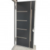 Buy Aluminum grey door with a box, with metal inserts, white inside at Factory Prices