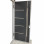Aluminum grey door with a box, with metal inserts, white inside
