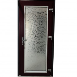 PVC-Tür mit Box, mit undurchsichtigem Glas PVC-Tür mit Box, mit undurchsichtigem Glas