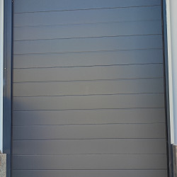 Garage sectional doors made of aluminum sandwich panels